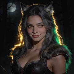 Selene's avatar at the emerald end of her round's gift bar